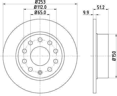 HELLA 8DD 355 124-431 - Bremsscheibe alexcarstop-ersatzteile.com