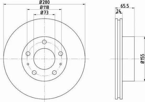 HELLA 8DD 355 104-411 - Bremsscheibe alexcarstop-ersatzteile.com