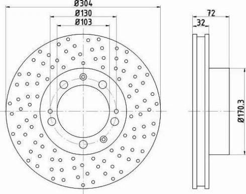 HELLA 8DD 355 104-731 - Bremsscheibe alexcarstop-ersatzteile.com