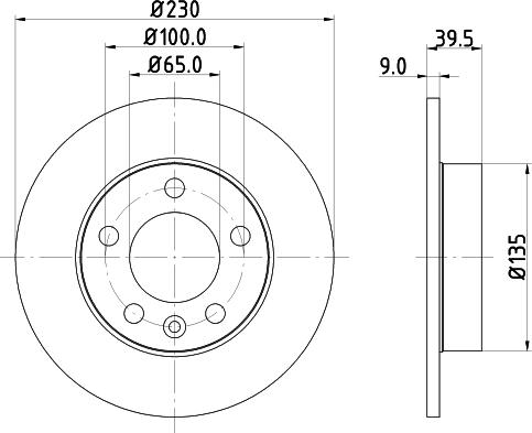 HELLA 8DD 355 105-412 - Bremsscheibe alexcarstop-ersatzteile.com