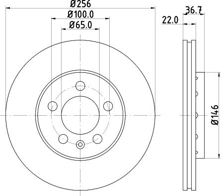 HELLA 8DD 355 105-361 - Bremsscheibe alexcarstop-ersatzteile.com