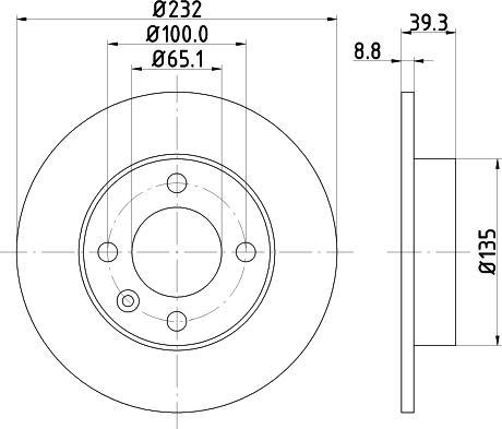 HELLA 8DD 355 106-681 - Bremsscheibe alexcarstop-ersatzteile.com