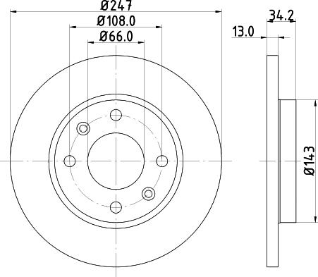 HELLA 8DD 355 124-081 - Bremsscheibe alexcarstop-ersatzteile.com