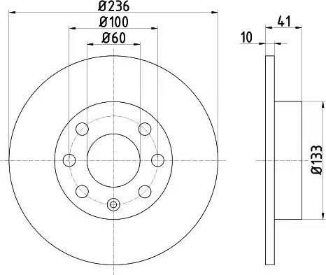 HELLA 8DD 355 100-411 - Bremsscheibe alexcarstop-ersatzteile.com