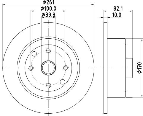 HELLA 8DD 355 101-671 - Bremsscheibe alexcarstop-ersatzteile.com