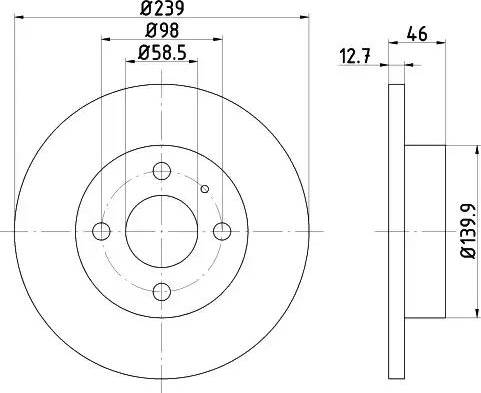 HELLA 8DD 355 101-861 - Bremsscheibe alexcarstop-ersatzteile.com