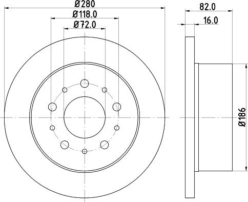 HELLA 8DD 355 108-961 - Bremsscheibe alexcarstop-ersatzteile.com