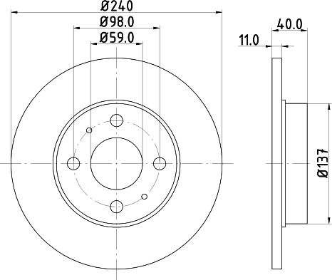 HELLA 8DD 355 103-151 - Bremsscheibe alexcarstop-ersatzteile.com