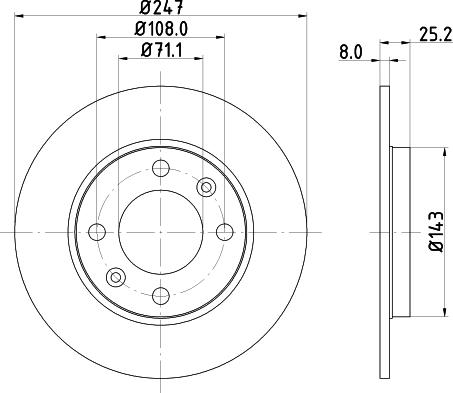 HELLA 8DD 355 124-371 - Bremsscheibe alexcarstop-ersatzteile.com