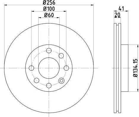 HELLA 8DD 355 102-681 - Bremsscheibe alexcarstop-ersatzteile.com