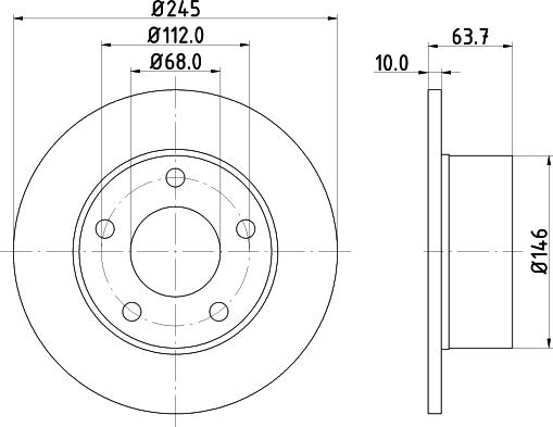 HELLA 8DD 355 102-802 - Bremsscheibe alexcarstop-ersatzteile.com