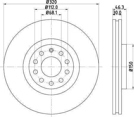 HELLA 8DD 355 107-621 - Bremsscheibe alexcarstop-ersatzteile.com