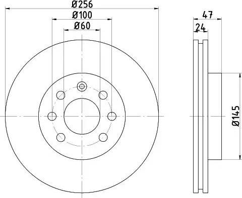 HELLA 8DD 355 107-151 - Bremsscheibe alexcarstop-ersatzteile.com