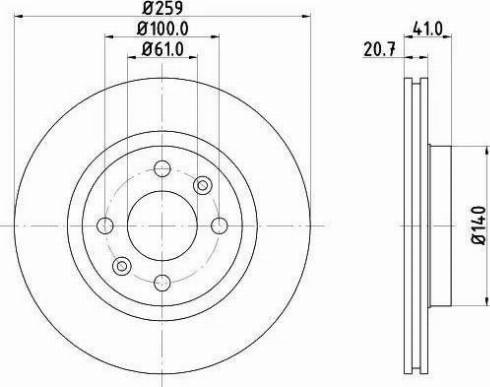 HELLA 8DD 355 107-121 - Bremsscheibe alexcarstop-ersatzteile.com