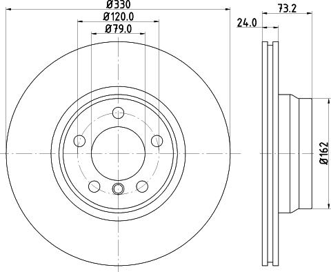 HELLA 8DD 355 119-562 - Bremsscheibe alexcarstop-ersatzteile.com