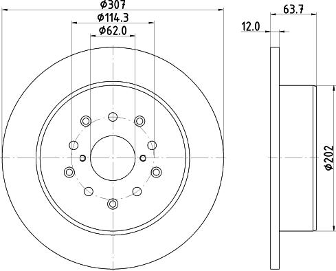 HELLA 8DD 355 114-931 - Bremsscheibe alexcarstop-ersatzteile.com