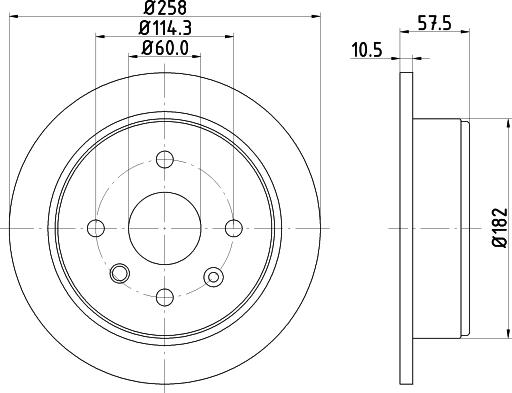 HELLA 8DD 355 114-161 - Bremsscheibe alexcarstop-ersatzteile.com