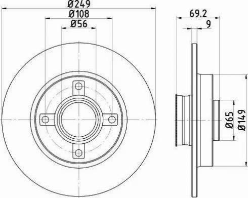 HELLA 8DD 355 116-431 - Bremsscheibe alexcarstop-ersatzteile.com