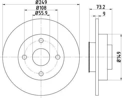 HELLA 8DD 355 116-081 - Bremsscheibe alexcarstop-ersatzteile.com