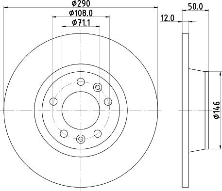 HELLA 8DD 355 116-171 - Bremsscheibe alexcarstop-ersatzteile.com