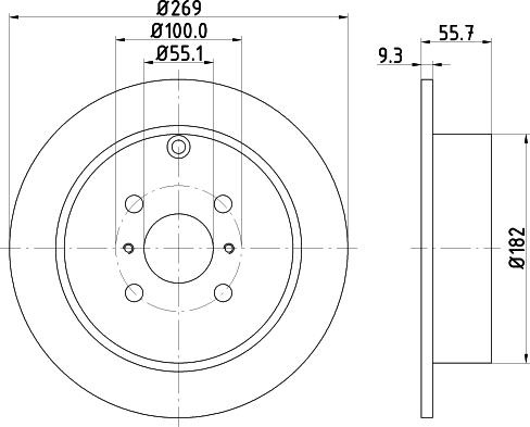 HELLA 8DD 355 110-491 - Bremsscheibe alexcarstop-ersatzteile.com