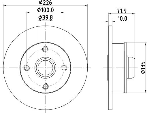 HELLA 8DD 355 113-462 - Bremsscheibe alexcarstop-ersatzteile.com