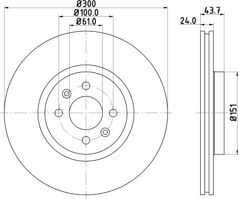 HELLA 8DD 355 113-061 - Bremsscheibe alexcarstop-ersatzteile.com