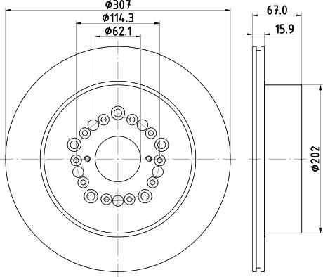 HELLA 8DD 355 113-151 - Bremsscheibe alexcarstop-ersatzteile.com