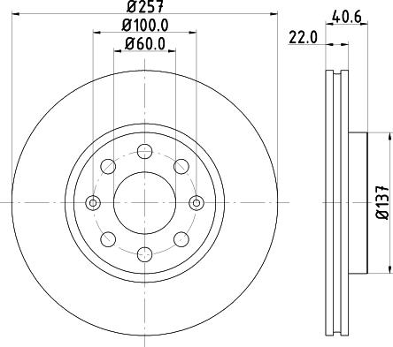 HELLA 8DD 355 112-581 - Bremsscheibe alexcarstop-ersatzteile.com