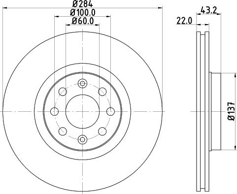 HELLA 8DD 355 112-601 - Bremsscheibe alexcarstop-ersatzteile.com