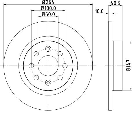 HELLA 8DD 355 112-621 - Bremsscheibe alexcarstop-ersatzteile.com