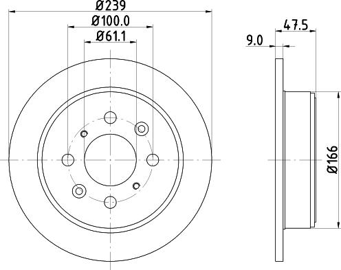 HELLA 8DD 355 134-141 - Bremsscheibe alexcarstop-ersatzteile.com