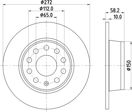 HELLA 8DD 355 131-811 - Bremsscheibe alexcarstop-ersatzteile.com