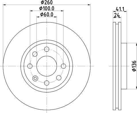 HELLA 8DD 355 129-941 - Bremsscheibe alexcarstop-ersatzteile.com