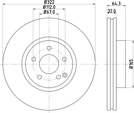 HELLA 8DD 355 129-521 - Bremsscheibe alexcarstop-ersatzteile.com