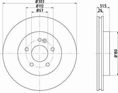 HELLA 8DD 355 121-041 - Bremsscheibe alexcarstop-ersatzteile.com