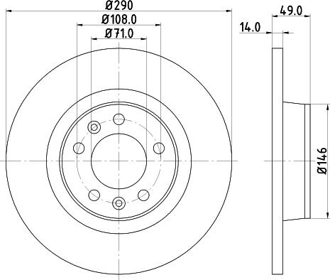 HELLA 8DD 355 124-461 - Bremsscheibe alexcarstop-ersatzteile.com