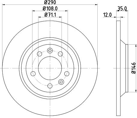 HELLA 8DD 355 124-541 - Bremsscheibe alexcarstop-ersatzteile.com