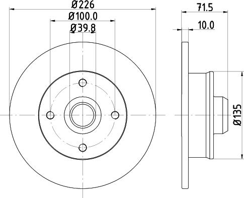 HELLA 8DD 355 124-581 - Bremsscheibe alexcarstop-ersatzteile.com