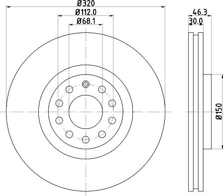 HELLA 8DD 355 124-191 - Bremsscheibe alexcarstop-ersatzteile.com