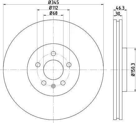 HELLA 8DD 355 121-351 - Bremsscheibe alexcarstop-ersatzteile.com