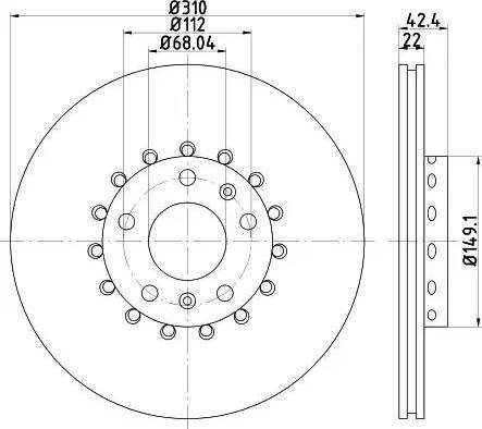 HELLA 8DD 355 121-751 - Bremsscheibe alexcarstop-ersatzteile.com