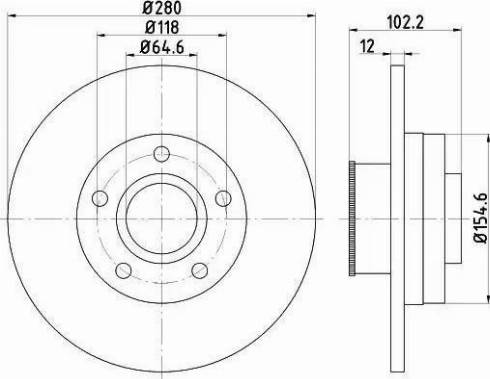 HELLA 8DD 355 113-401 - Bremsscheibe alexcarstop-ersatzteile.com