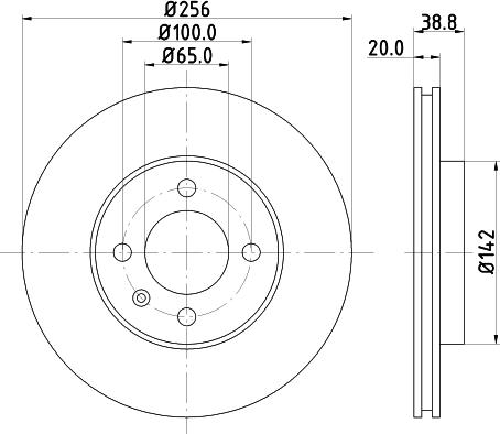 HELLA 8DD 355 123-731 - Bremsscheibe alexcarstop-ersatzteile.com