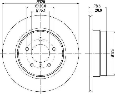 HELLA 8DD 355 122-071 - Bremsscheibe alexcarstop-ersatzteile.com