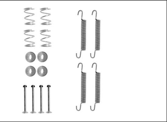 HELLA 8DZ 355 206-141 - Zubehörsatz, Feststellbremsbacken alexcarstop-ersatzteile.com