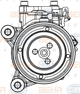 HELLA 8FK 351 007-221 - Kompressor, Klimaanlage alexcarstop-ersatzteile.com