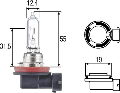 HELLA 8GH 008 357-151 - Glühlampe, Hauptscheinwerfer alexcarstop-ersatzteile.com