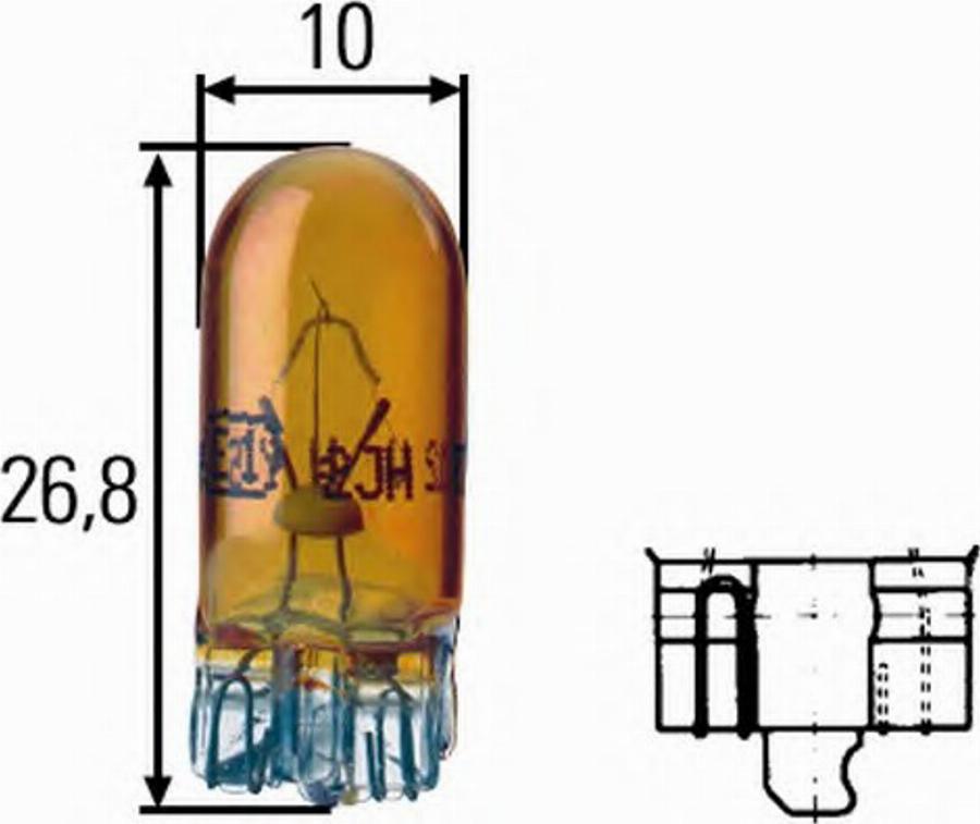 HELLA 8GP 003 594-547 - Glühlampe, Blinkleuchte alexcarstop-ersatzteile.com