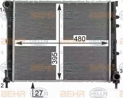 HELLA 8MK 376 900-174 - Kühler, Motorkühlung alexcarstop-ersatzteile.com